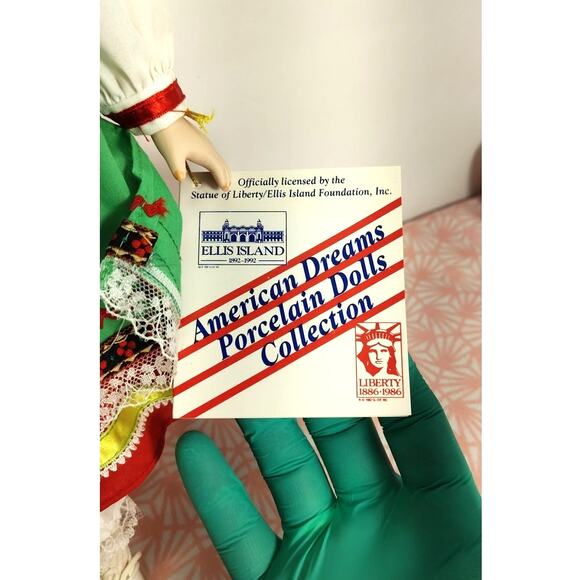 American Dreams Porcelain Dolls Collection Music Box O Sole Mio Vintage Italian - Picture 11 of 13